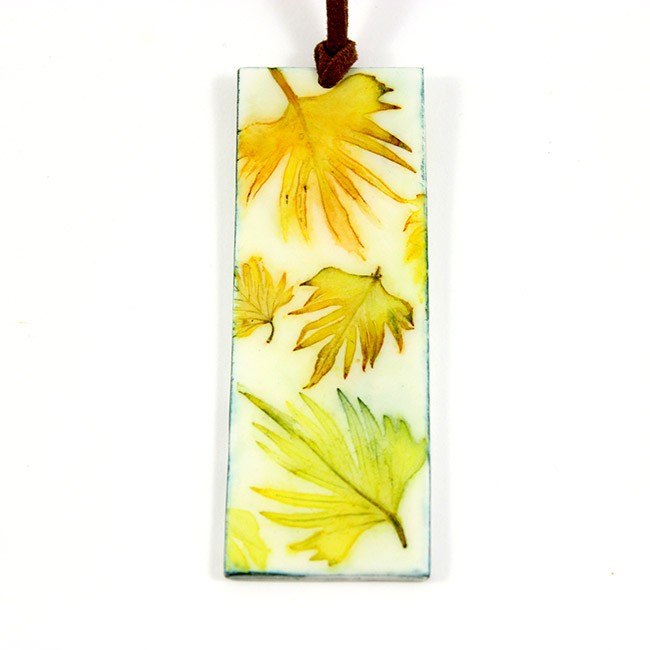 Schema  Brusho bookmark on Fimo