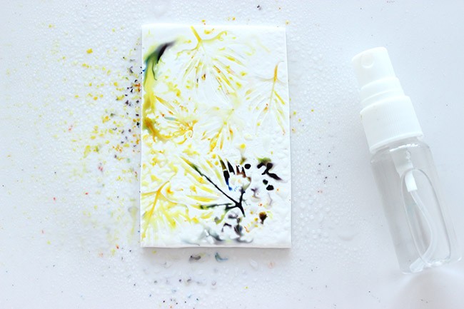 Brusho bookmark on Fimo : Step 4