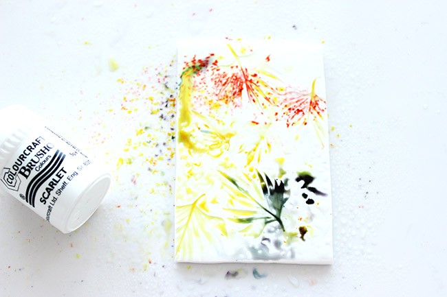 Brusho bookmark on Fimo : Step 5