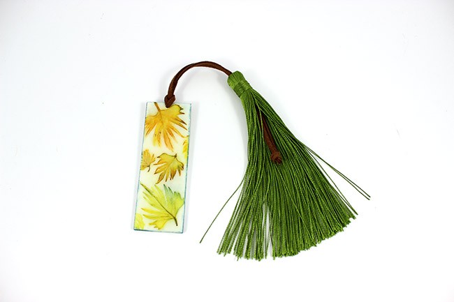 Brusho bookmark on Fimo : Step 11