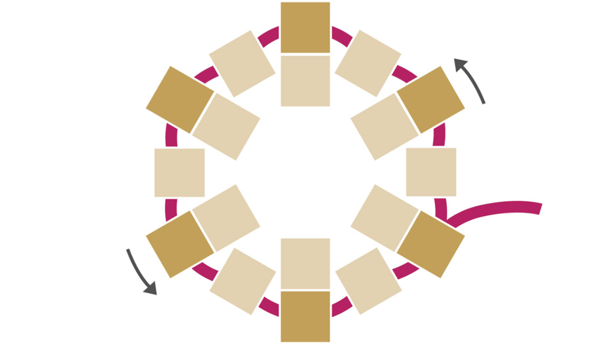 DIY Japanese weaving star Peyote circular beads Miyuki Delicas : Step 3