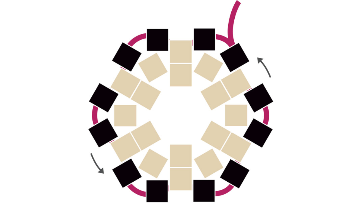 DIY Japanese weaving star Peyote circular beads Miyuki Delicas : Step 4