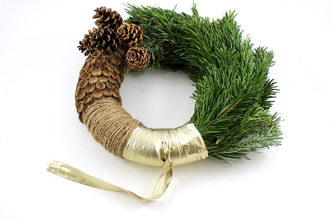 DIY natural Christmas wreath : Step 5