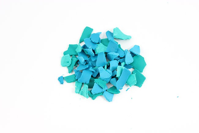 Earrings in Fimo imitation crocheted wool : Step 2