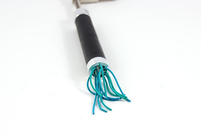 Earrings in Fimo imitation crocheted wool : Step 4