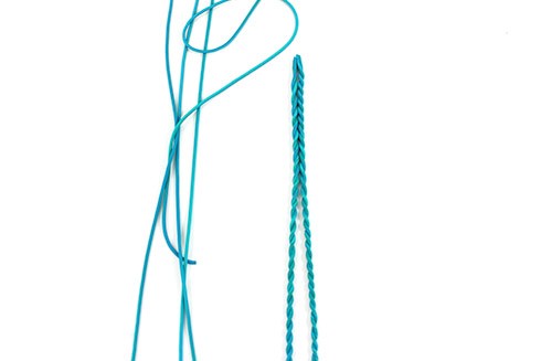 Earrings in Fimo imitation crocheted wool : Step 5