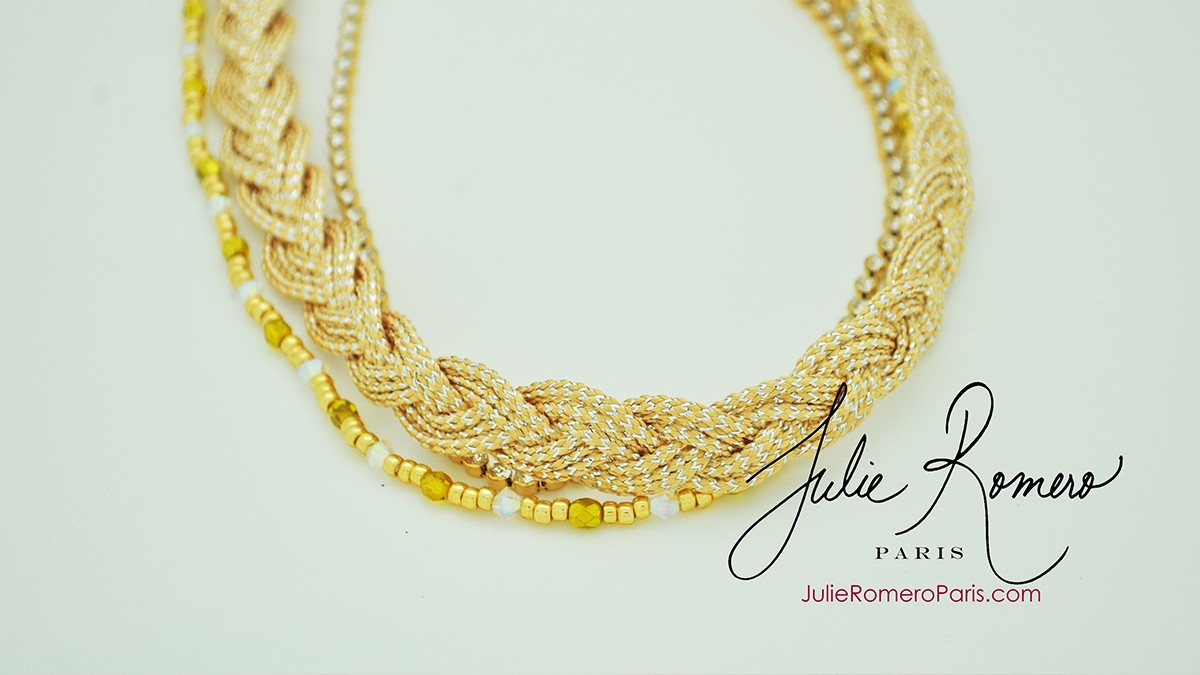 Schema  Headband Toho seed beads and PureCrystal crystals chain