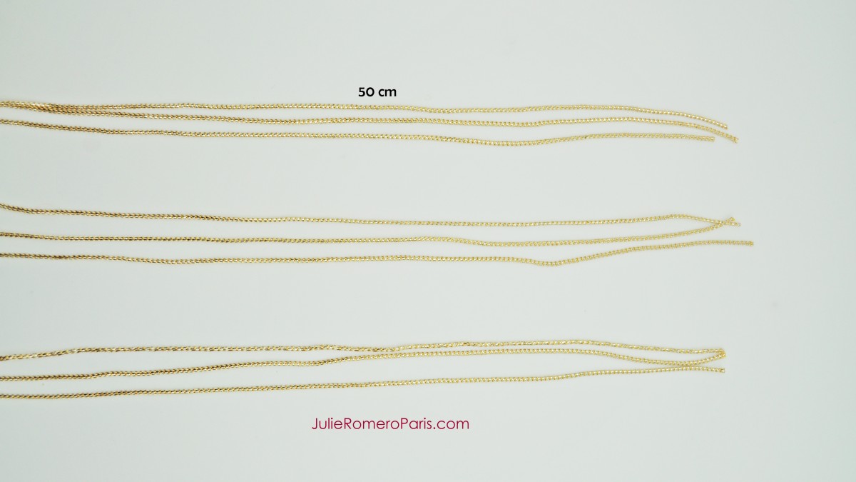 Headband Toho seed beads and PureCrystal crystals chain : Step 1