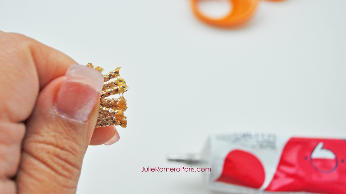 Headband Toho seed beads and PureCrystal crystals chain : Step 5