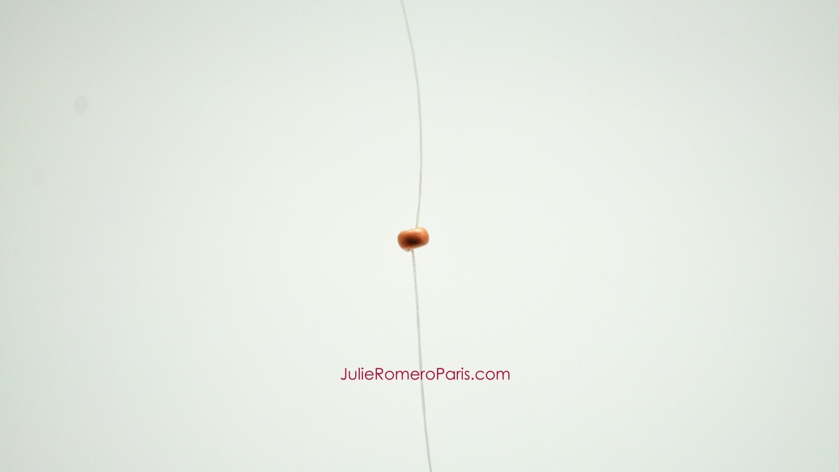 Headband Toho seed beads and PureCrystal crystals chain : Step 7