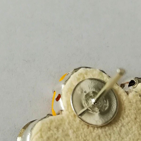 cabochon earrings PureCrystal majestic blue, buttercup and lime : Step 17