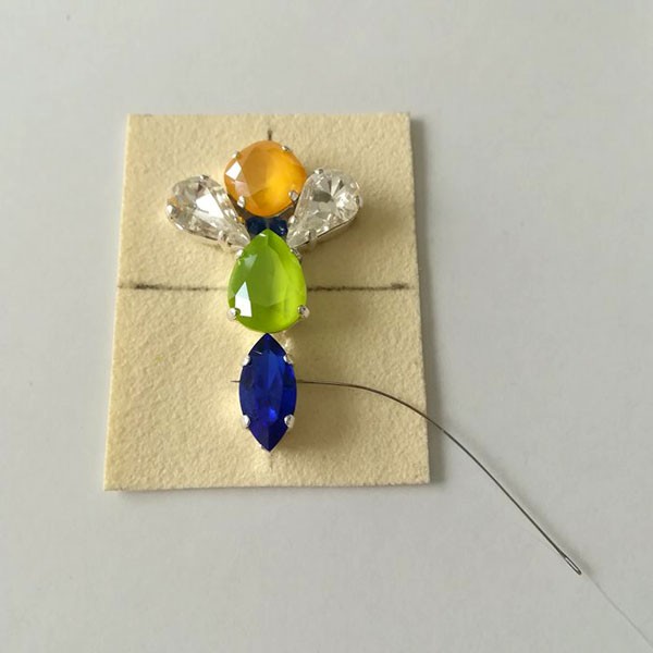 cabochon earrings PureCrystal majestic blue, buttercup and lime : Step 9