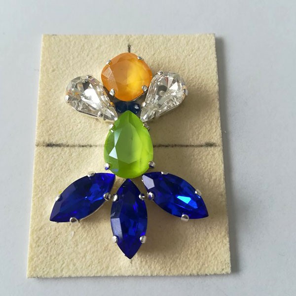 cabochon earrings PureCrystal majestic blue, buttercup and lime : Step 10