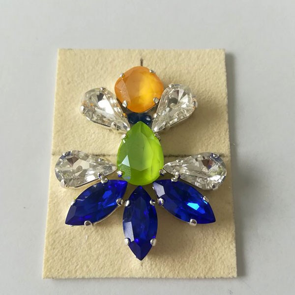 cabochon earrings PureCrystal majestic blue, buttercup and lime : Step 11