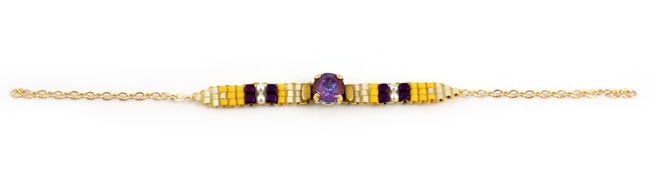 PureCrystal DeLite Square Stitch Cabochon Woven Bracelet : Step 8 PureCrystal DeLite Square Stitch Cabochon Woven Bracelet : Step 8