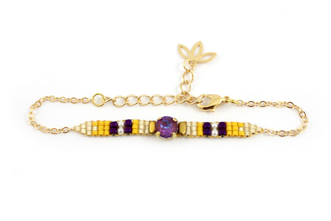 PureCrystal DeLite Square Stitch Cabochon Woven Bracelet : Step 9 PureCrystal DeLite Square Stitch Cabochon Woven Bracelet : Step 9