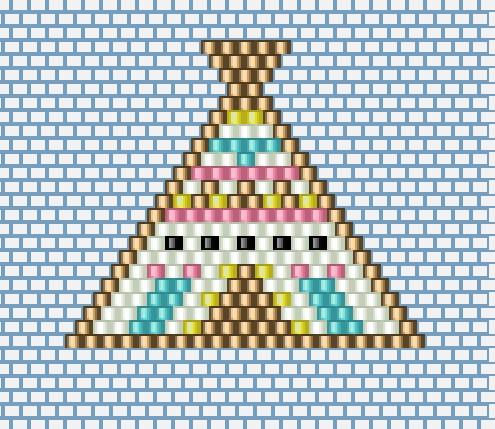 Schema  Miyuki teepee brooch by Rose Moustache