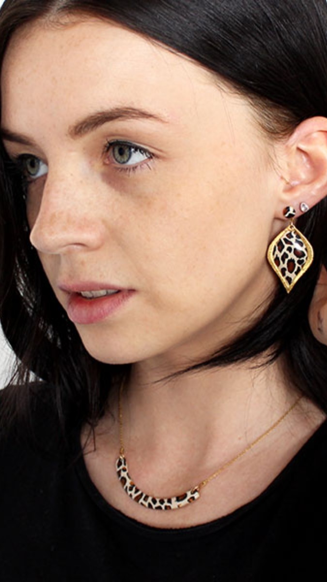 Schema Fimo leopard duck jewelry set Schema Fimo leopard duck jewelry set