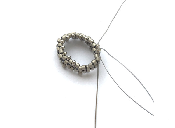 DIY Earrings with PureCrystal Crystals and Miyuki Delica Glass Beads : Step 5 DIY Earrings with PureCrystal Crystals and Miyuki Delica Glass Beads : Step 5
