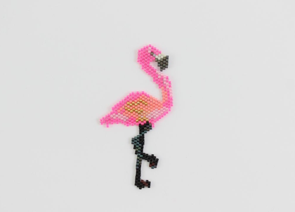Schema  Miyuki Delicas flamingo bead weave in Miyuki Delicas