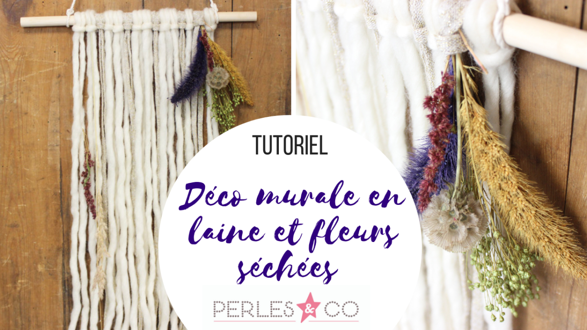 Schema  Tuto weaving wall with big wool and dried flowers