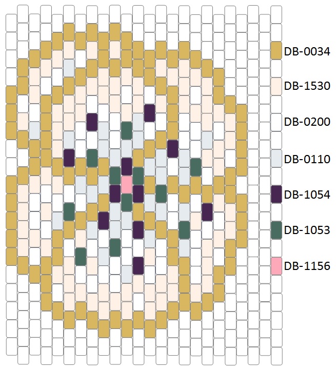 Schema Anemone pattern brooch in brick stitch weaving by Mon Petit Bazar Schema Anemone pattern brooch in brick stitch weaving by Mon Petit Bazar